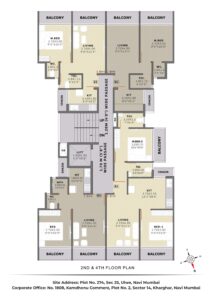 2nd and 4th floor plan layout – Shree Apartment Ulwe